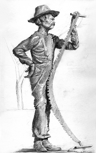 statue in park, pencil